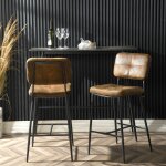 Lot de 2 tabouret de bar rétro vintage - siège rembourrés de 69 cm de haut - chaises hautes en suédine ... Lot de 2 tabouret de bar rétro vintage - siège rembourrés de 69 cm de haut - chaises hautes en suédine ...
