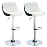Lot de 2 facile � nettoyer tabouret de bar avec si�ge bien rembourr� en cuir artificiel chaise de bar ...
