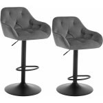 Woltu - lot de 2 tabouret bar en velours + mtal, chaise de bar, chaise haute bar, chaise haute cuisine, ...