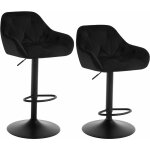 Woltu - lot de 2 tabouret bar en velours + m�tal, chaise de bar, chaise haute bar, chaise haute cuisine, ...