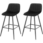 Woltu - lot de 2 tabourets de bar en velours + métal tabourets hauts de bistrot avec repose - pieds, ... Woltu - lot de 2 tabourets de bar en velours + métal tabourets hauts de bistrot avec repose - pieds, ...