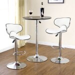 Haloyo lot de 2 tabourets de bar vintage et r�glables en hauteur, chaise de bar en cuir pu, pour comptoir ...