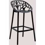Lot de 2 tabourets de jardin hauts en polypropyl�ne ores sklum noir ?75 cm