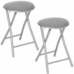 Lot de 2 tabourets pliants en pvc