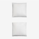 Sklum - lot de 2 taies d'oreiller en satin 300 fils sampras blanc