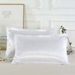 Lot de 2 taies d'oreiller en soie de m�rier naturelle pour la sant� des cheveux et de la peau, taille ...