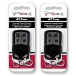 Lot de 2 t�l�commandes copieuses universelles - jolly open 2 - 433. 92 mhz radio de portail