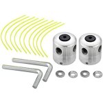 Lot de 2 t�tes de d�broussailleuse universelles en aluminium double t�te de ligne en nylon bobine de ...