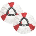 Lot de 2 t�tes de vadrouille compatibles avec la t�te de rechange vileda 2 en 1 turbo mop, microfibre, ...