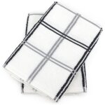 Lot de 2 torchons cuisine �ponge squares 50x50 cm