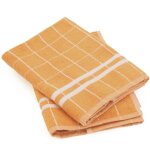 Lot de 2 torchons de cuisine ponge coton new squares 50x50 cm