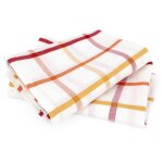 Lot de 2 torchons cuisine toile squares lin coton et lin Lot de 2 torchons cuisine toile squares lin coton et lin