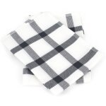 Lot de 2 torchons cuisine toile checks 50x70 cm