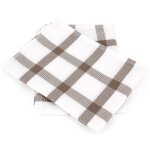 Lot de 2 torchons cuisine toile checks 50x70 cm