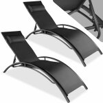 Lot de 2 transats avec coussin tête - Lot de 2 transats avec coussin tête -