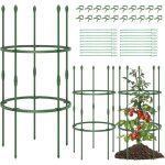 Lot de 2 treillis de jardin, support pour plantes grimpantes, cages à tomates, hauteur réglable, vert, ... Lot de 2 treillis de jardin, support pour plantes grimpantes, cages à tomates, hauteur réglable, vert, ...
