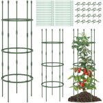 Lot de 2 treillis de jardin, support pour plantes grimpantes, cages à tomates, hauteur réglable, vert, ... Lot de 2 treillis de jardin, support pour plantes grimpantes, cages à tomates, hauteur réglable, vert, ...