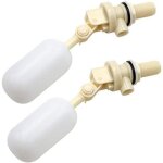 Lot de 2 vannes flottantes 1 / 2 npt ? pvc durable ? remplissage automatique pour abreuvoirs chiens, ...