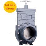 Le poisson qui jardine - lot de 2 vannes guillotines pvc 110 mm pour bassins de jardin et irrigation