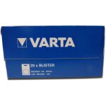 Lot de 20 blisters de 4 piles varta lr6 - aa - high energy / longlife - alcaline - 1. 5v