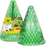 Lot de 20 chapeaux pour plantes en plastique vert transparent - protection contre les limaces, les intempries ...