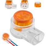 Lot de 20 connecteurs � fils simples k1 pour c�ble de t�l�communication / signal liens rapides pour sertir ...