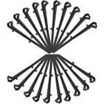 Lot de 20 crochets de fixation pour filet de protection de goutti�re en pp, longueur 16 cm, noir
