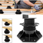 Lot de 20 plots de terrasse r�glables en hauteur pour panneaux de terrasse - en wpc - 60 � 140 mm - uisebrt ...