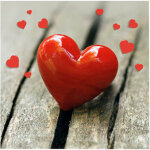 Douceur d'int�rieur - lot de 20 serviettes papier coeur