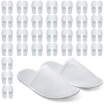 Lot de 24 paires de chaussons antid�rapants jetables � bout ferm� pour h�tels et spa