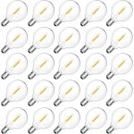 Lot de 25 ampoules led de remplacement g40 e12 1w, 1w=7w incandescente, blanc chaud 2700k 230v, 100lm, ...