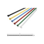 Hellermanntyton - lot de 25 colliers noir de serrage r - ouvrables 195x4, 7mm pa66