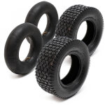 Wiltec - lot 2x pneu 18x8. 50 - 8 et 2x chambre � air ? valve coud�e ? 460 x 460 x 215 mm ? 4 pr ? capacit� ...