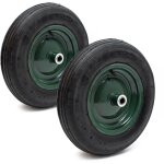 Wiltec - lot de 2x pneu de brouette 3. 50 - 8 ? roue et pneumatique ? jusqu' 120 kg ? avec jante et ...