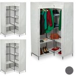 Lot de 3 armoire d'angle, 8 tages, 2 tringles, systme d?embotage, portes, 169x100x83cm, armoire en ...