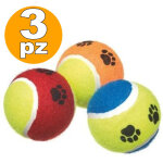 Lot de 3 balles de tennis lanceur de jeu pour chien parc de balles chat chiens