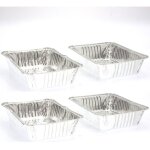 Lot de 3 barquettes de cuisson en aluminium pour barbecue - petit modle