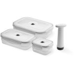 Lot de 3 bo�tes sous vide pour aliments s + m + l aspifresh