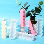 Lot de 3 bougie moule coeur r�sine silicone moule bougie coeur forme 3d coeur bougie coul�e moule r�sine ...