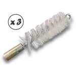 Lot de 3 brosses � tube pro nylon � 35 mm raccord m12175 femelle ame en acier torsad� nettoyage brossage ...