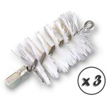 Lot de 3 brosses � tube pro nylon � 80 mm raccord m12175 femelle ame en acier torsad� nettoyage brossage ...