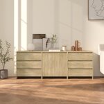Maison chic - lot de 3 buffets bahut meubles de rangement commode chêne sonoma bois d'ingénierie 78917 ... Maison chic - lot de 3 buffets bahut meubles de rangement commode chêne sonoma bois d'ingénierie 78917 ...