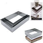 Cadre ptissier rectangulaire - lot de 3 - inox - livraison gratuite