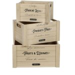 Lot de 3 caisses rectangulaires