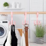 Lot de 3 cintres pour d�bardeurs, 12 crochets au total, cintres en plastique robuste, crochets rotatifs ...