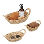 Lot de 3 corbeilles, jacinthe d'eau, pour salle de bain, salon & chambre, organiseurs, design tress, ...