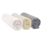Lot de 3 draps housse 100% coton bio - 60x120 cm Lot de 3 draps housse 100% coton bio - 60x120 cm