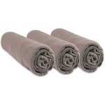 Bbla - lot de 3 draps housse berceau 40x80 cm extensible 40x90 bambou - taupe Bbla - lot de 3 draps housse berceau 40x80 cm extensible 40x90 bambou - taupe