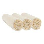 Lot de 3 draps housse couffin 32x72 cm 100% coton bio