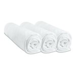 Bbla - lot de 3 draps housse jersey 100% coton - 40x80 / 40x90 cm - blanc